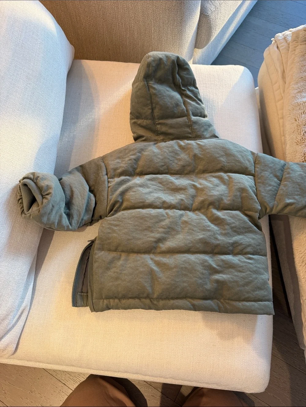 Kith Kids Olive Quilted Puffer Hoodie